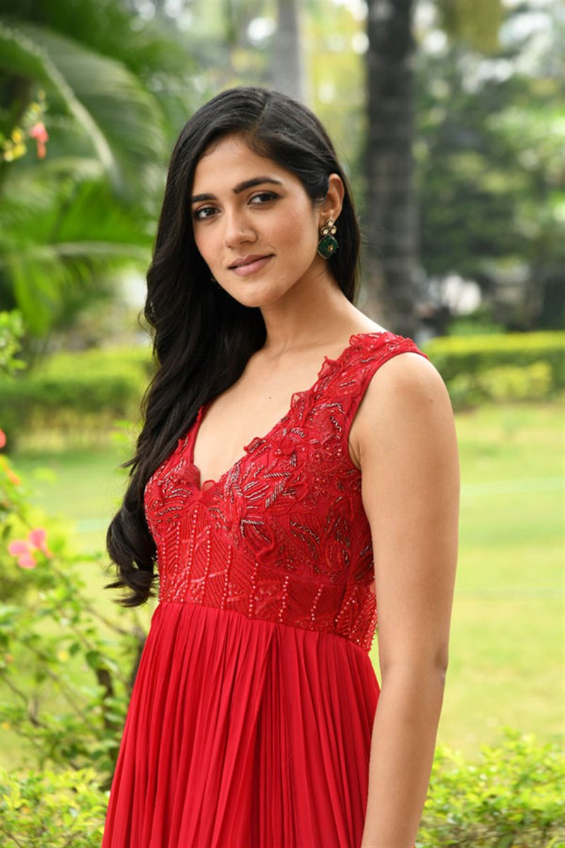 Telugu Actress Simran Choudhary in Red Dress